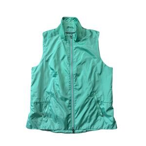 POLO RALPH LAUREN GOLF windbreaker vest;  Size Women's Large. Mint Green